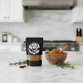 Fabio's Seasonings 2 oz Sample with Mill Grinder in Kitchen